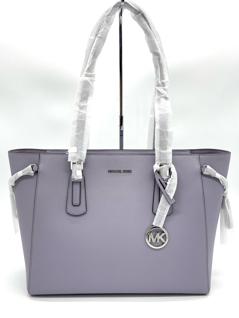 Michael Kors Lavender Saffiano Tote with MK Charm